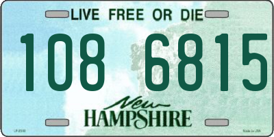NH license plate 1086815