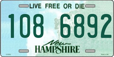 NH license plate 1086892