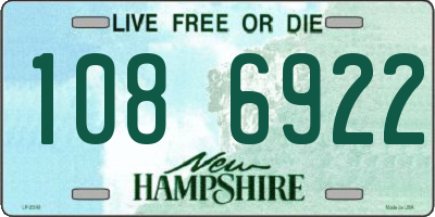 NH license plate 1086922