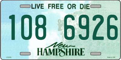 NH license plate 1086926