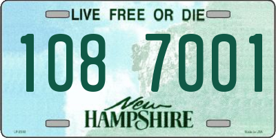 NH license plate 1087001