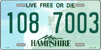 NH license plate 1087003