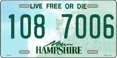 NH license plate 1087006