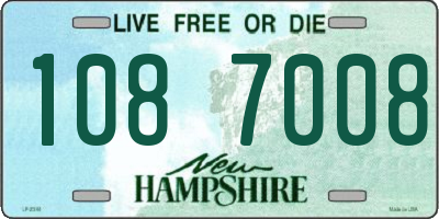 NH license plate 1087008