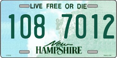 NH license plate 1087012