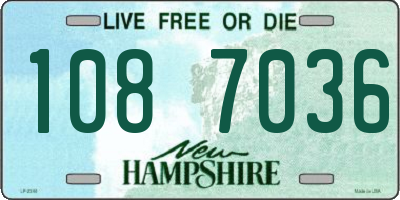 NH license plate 1087036