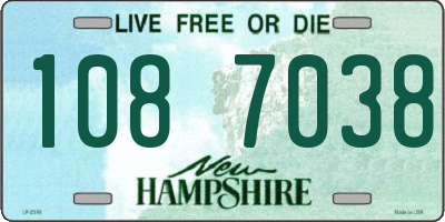 NH license plate 1087038