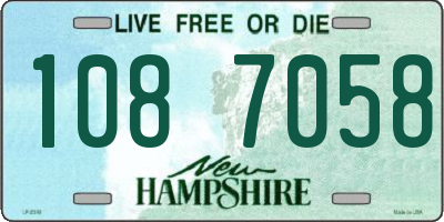 NH license plate 1087058