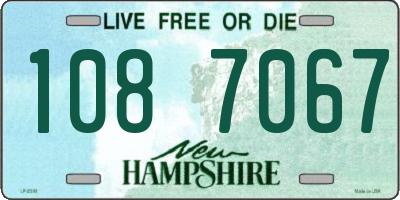 NH license plate 1087067