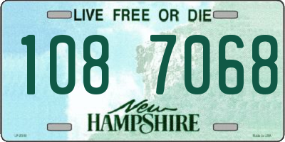 NH license plate 1087068