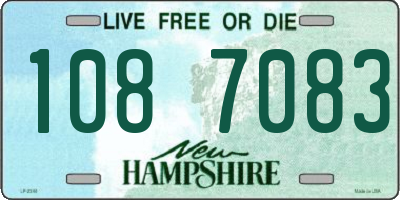 NH license plate 1087083