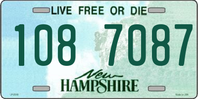 NH license plate 1087087