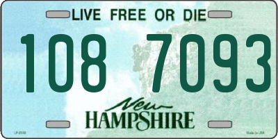 NH license plate 1087093