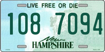 NH license plate 1087094