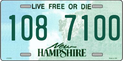 NH license plate 1087100