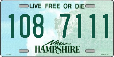 NH license plate 1087111