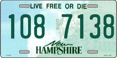 NH license plate 1087138
