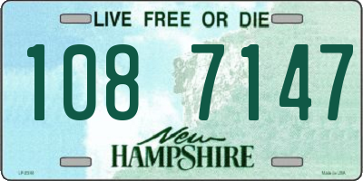 NH license plate 1087147