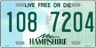 NH license plate 1087204