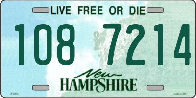 NH license plate 1087214