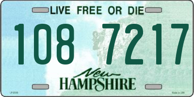 NH license plate 1087217