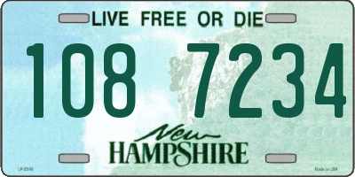 NH license plate 1087234
