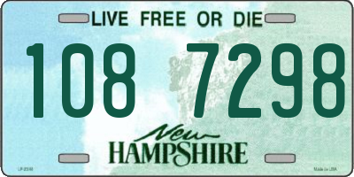 NH license plate 1087298