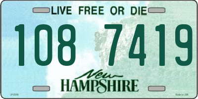 NH license plate 1087419