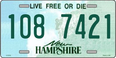 NH license plate 1087421