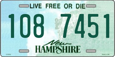 NH license plate 1087451