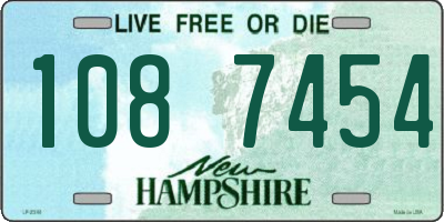 NH license plate 1087454