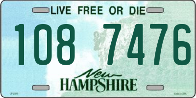 NH license plate 1087476