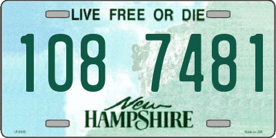 NH license plate 1087481