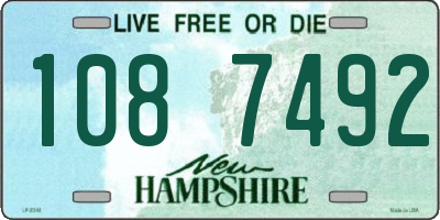 NH license plate 1087492