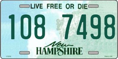 NH license plate 1087498