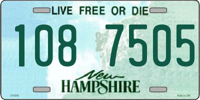 NH license plate 1087505