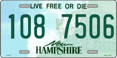 NH license plate 1087506