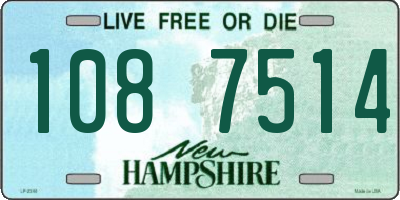NH license plate 1087514