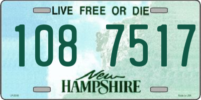NH license plate 1087517