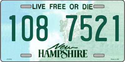 NH license plate 1087521