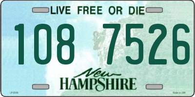 NH license plate 1087526