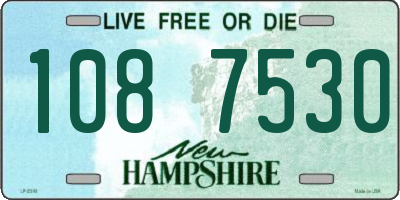 NH license plate 1087530