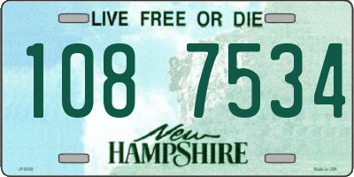 NH license plate 1087534