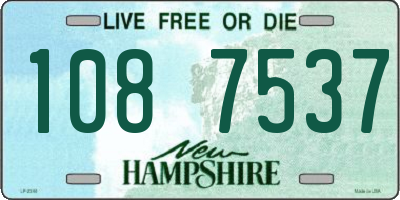 NH license plate 1087537