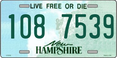 NH license plate 1087539