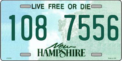 NH license plate 1087556