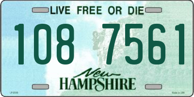 NH license plate 1087561