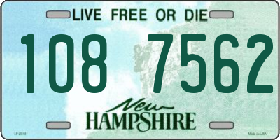 NH license plate 1087562