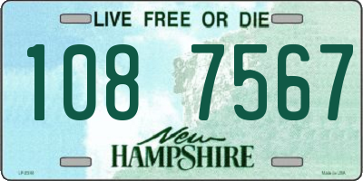 NH license plate 1087567