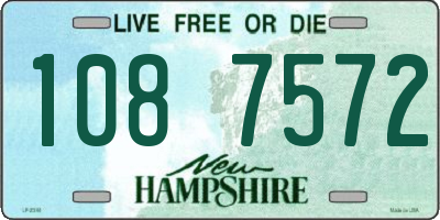 NH license plate 1087572